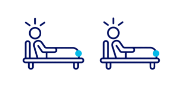 Semi-private nursing home room